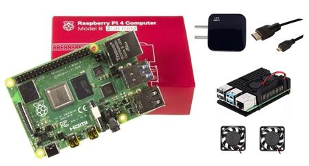 Kit Raspberry Pi 4 B 2gb Original + Fuente 3A + Gabinete de Aluminio con Coolers + HDMI